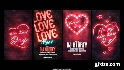 Videohive - Neon Valentine Stories - 56480588