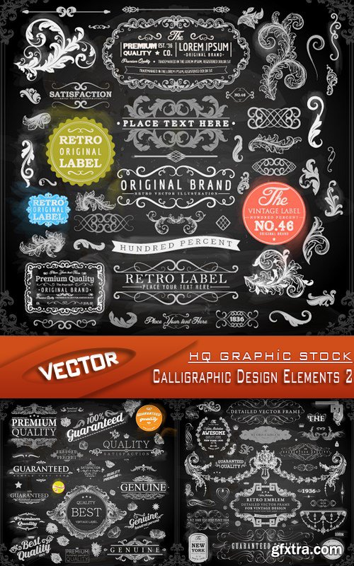 Stock Vector - Calligraphic Design Elements 02