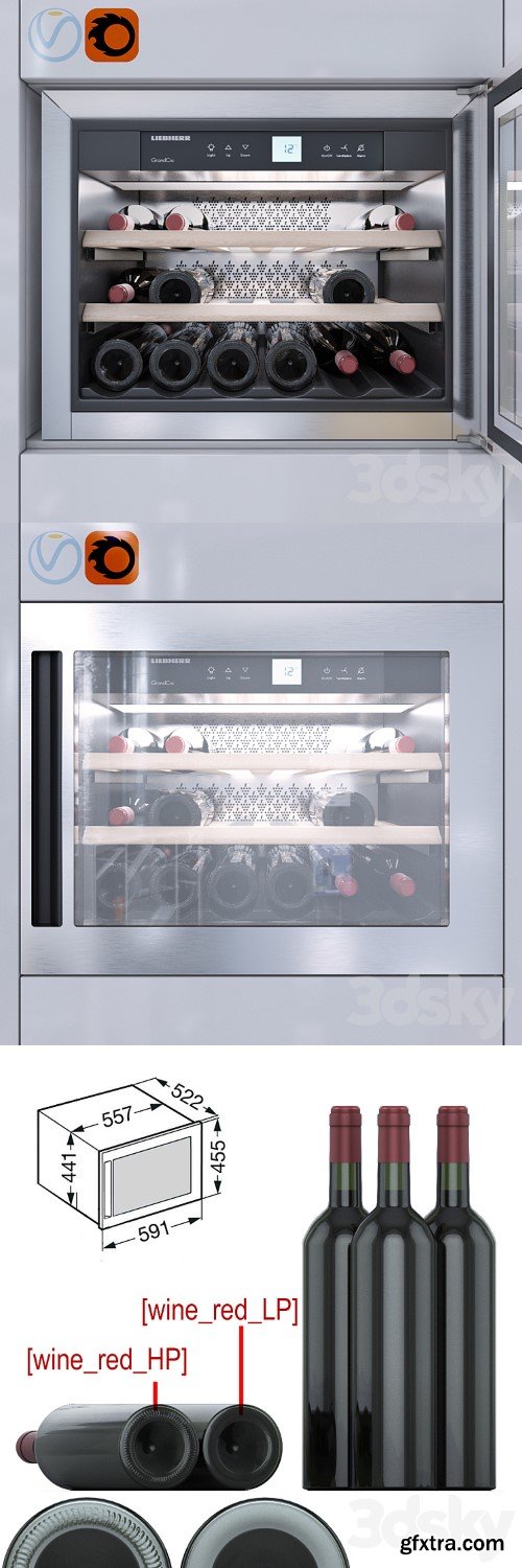 3dsky Pro - Built-in wine cabinet Liebherr WKEes 553 GrandCru
