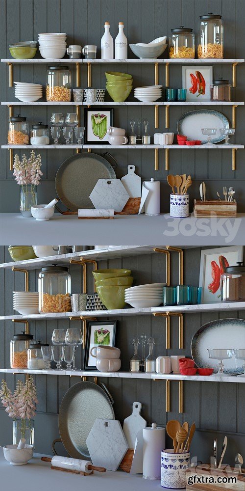3dsky Pro - Kitchen decor set