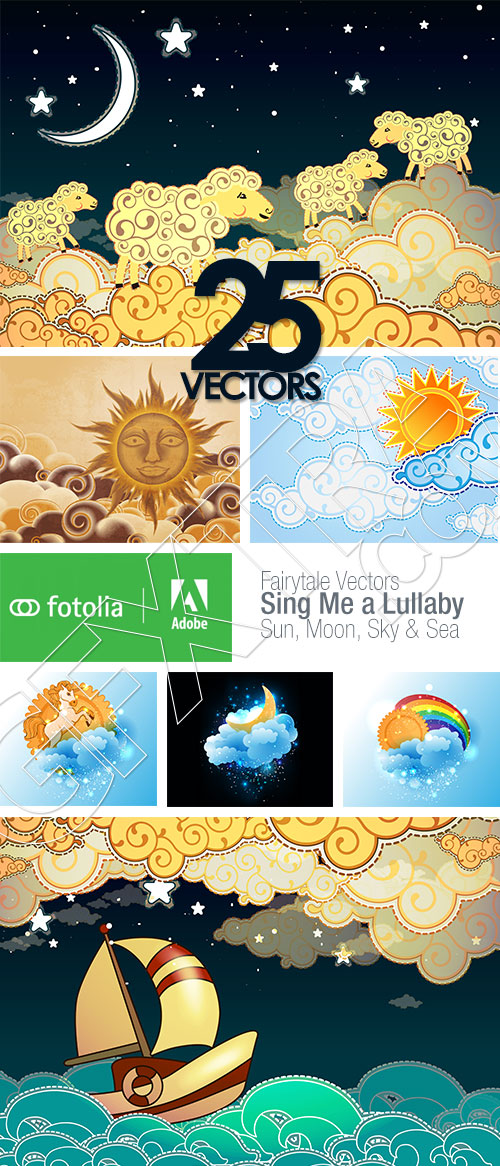 Sign Me a Lullaby, Fairytale Vectors 25xEPS