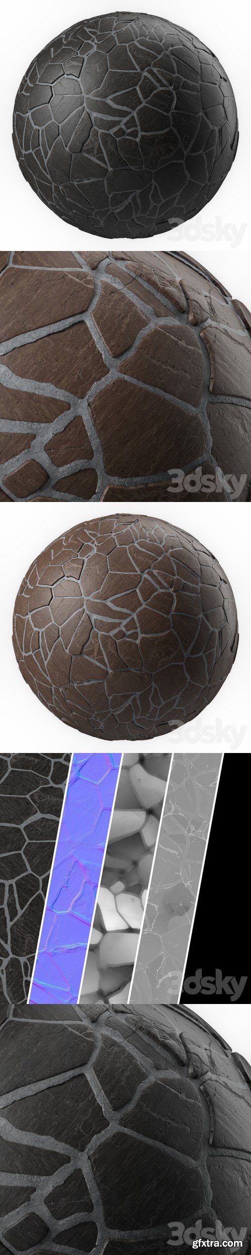 3dsky Pro - Pavement Materials 95- Sbsar Pbr 4k Seamless