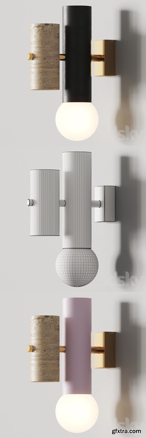 3dsky Pro - Mambo Unlimited Ideas / UTU Soulful Pyppe Wall Lamp