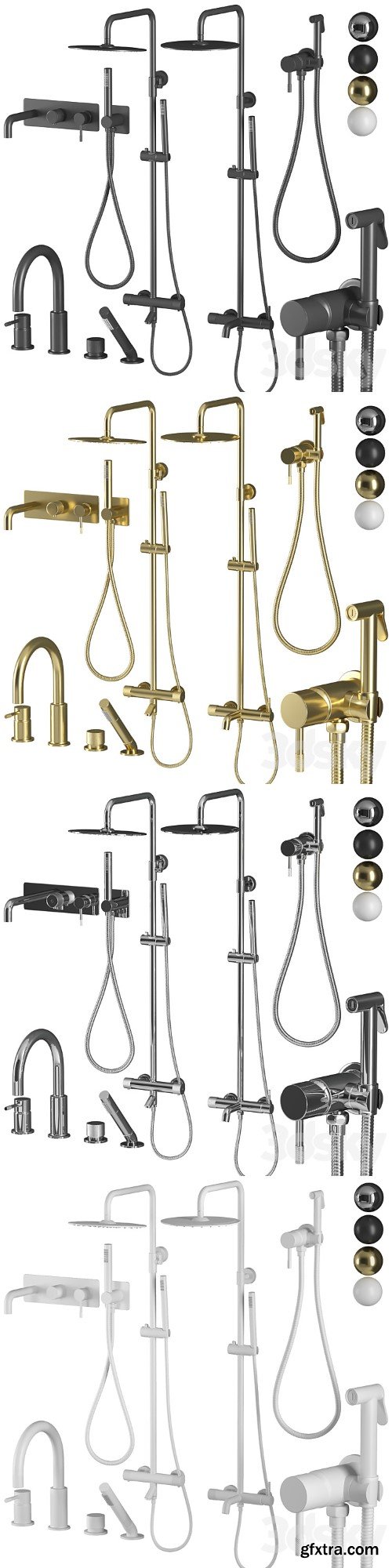 3dsky Pro - Faucets and showers Boheme uno set 2