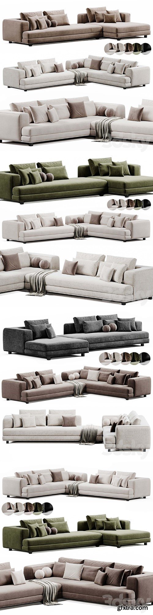 3dsky Pro - Arbiter Sofa By Maxalto | Sofa