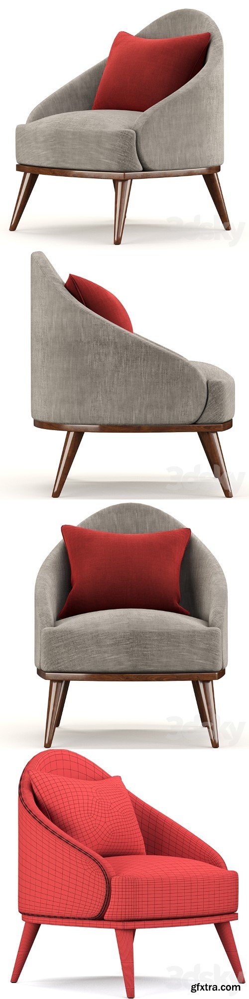 3dsky Pro - Minotti Leslie Armchair