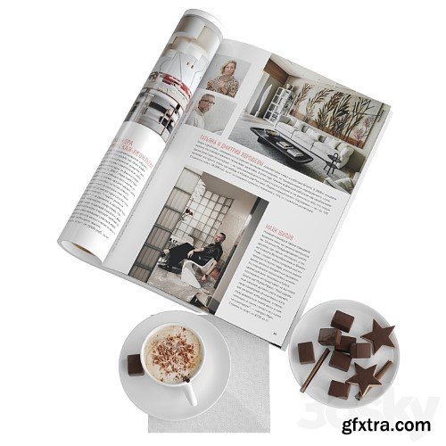 3dsky Pro - Decorative set with coffee and sweets