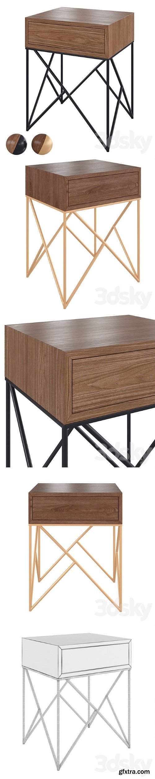 3dsky Pro - Bedside table Prince