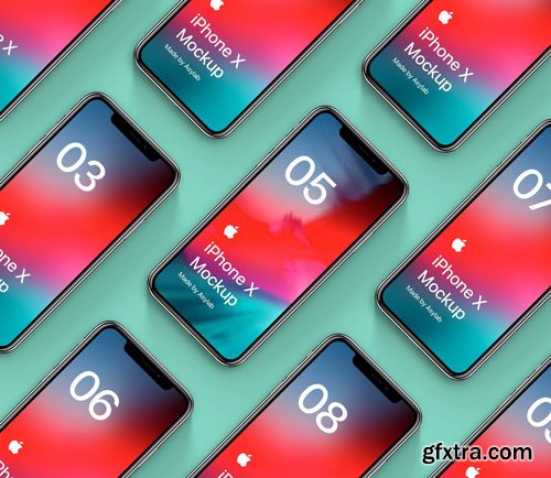 Asylab - iPhone X - 16 Scenes Mockups