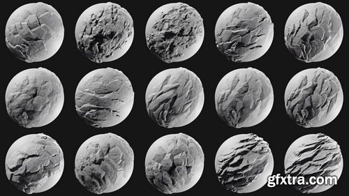 Artstation - 100 Trim brushes - Rock