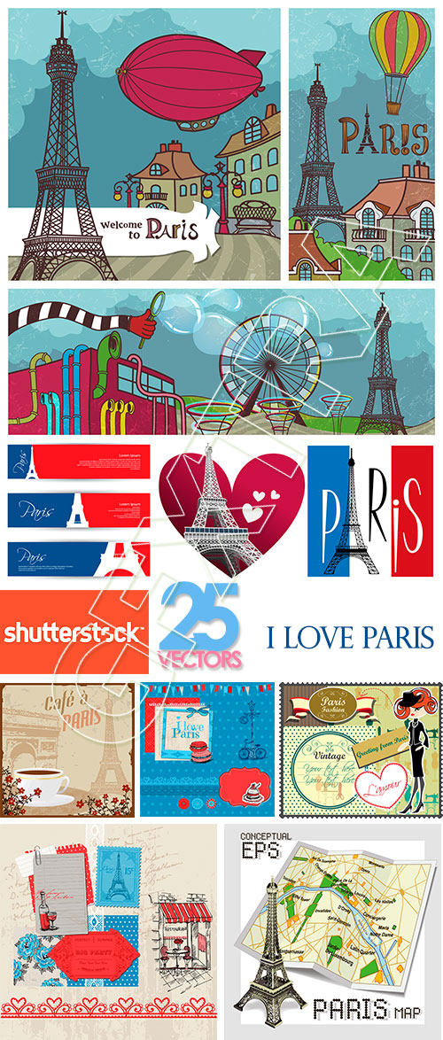 I Love Paris 25xEPS