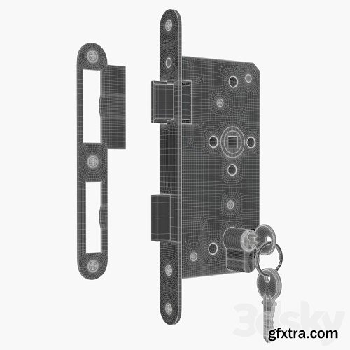 3dsky Pro - Euro Profile Cylinder Barrel Lock with keys