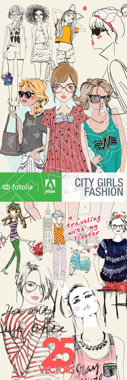 City Girls in Fashion Style 25xEPS