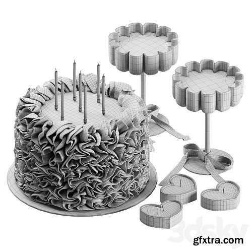 3dsky Pro - Decorative set with cake 011 KM