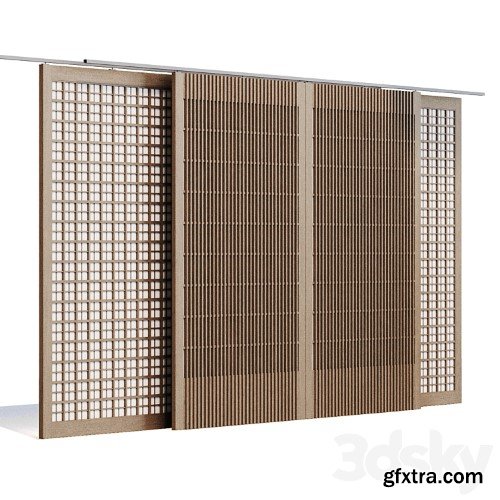 3dsky Pro - Sliding partition Japandi