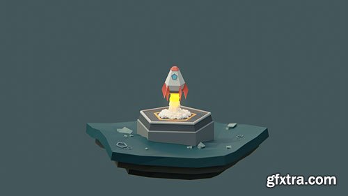 CGCookie - Build and Animate a Low Poly Rocket in Blender for Beginners
