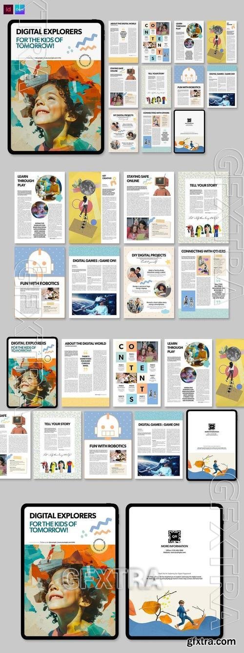 Digital School Magazine Template V4JZ7NK Digital School Magazine Template V4JZ7NK