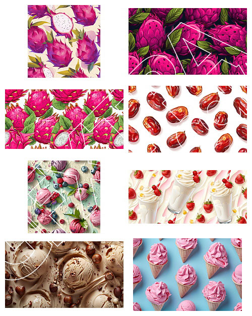 Seamless Food Texture Backgrounds 85xJPG