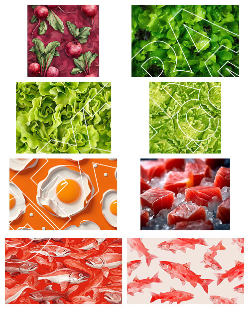 Seamless Food Texture Backgrounds 85xJPG