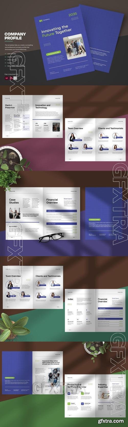 Blue Modern Company Profile Q49XZ3P