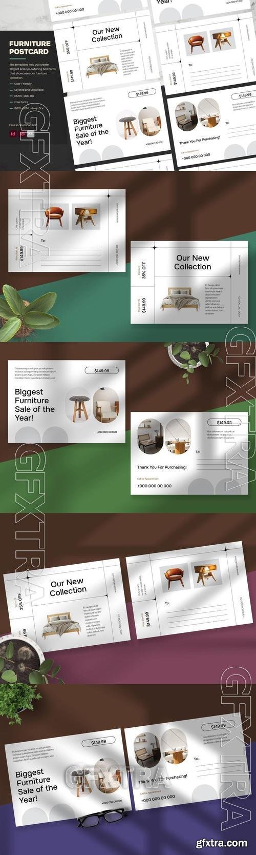 Minimalist Furniture Postcards KTK35WA Minimalist Furniture Postcards KTK35WA