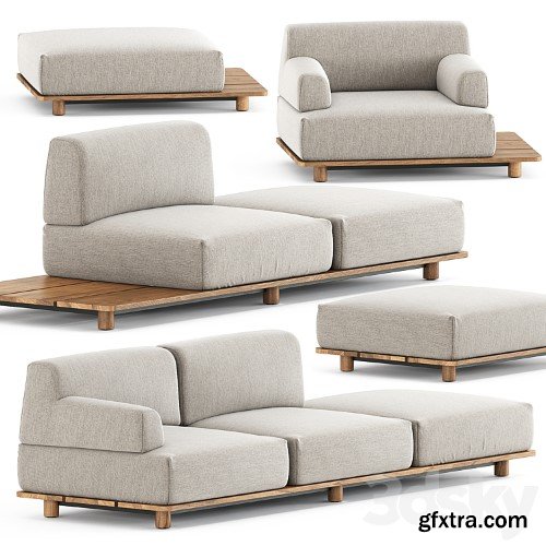 3dsky Pro - Palco sofa module set 1 by Kristalia