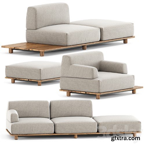 3dsky Pro - Palco sofa module set 1 by Kristalia