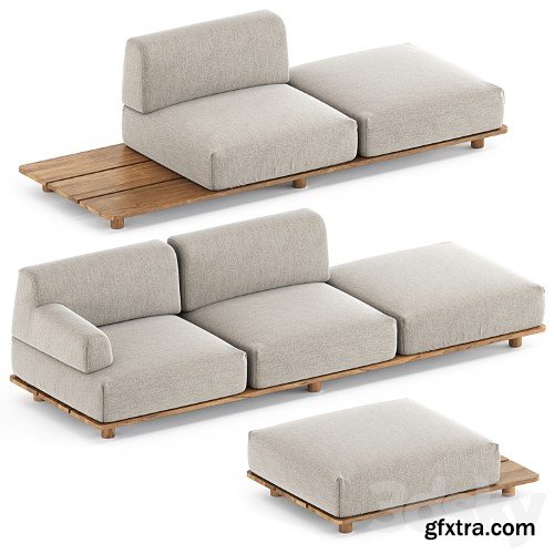 3dsky Pro - Palco sofa module set 1 by Kristalia