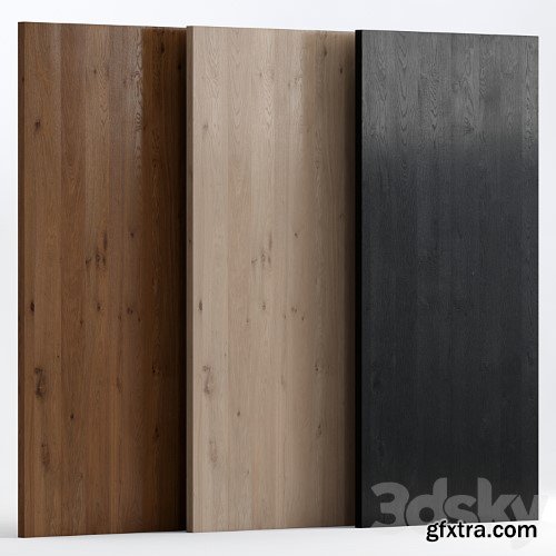 3dsky Pro - Oak_Knotty wood with 3 materials