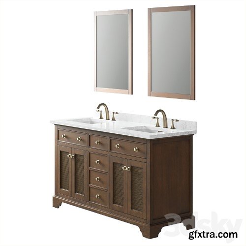 3dsky Pro - OVE Ophelia 60 Almond Latte Vanity