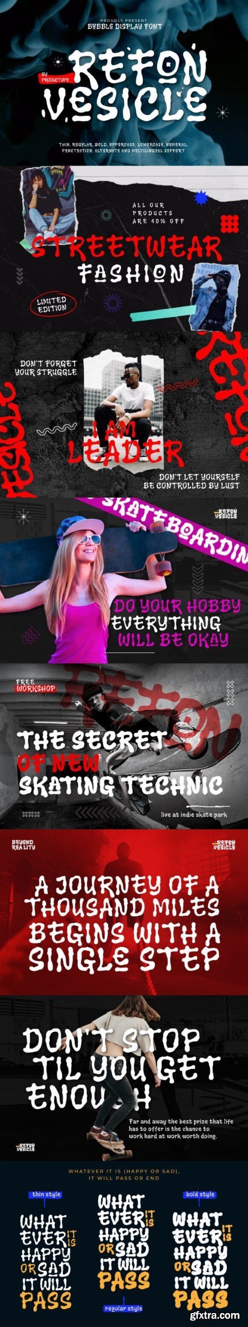 Creativemarket - Refon Vesicle - Bubble Graffiti Font