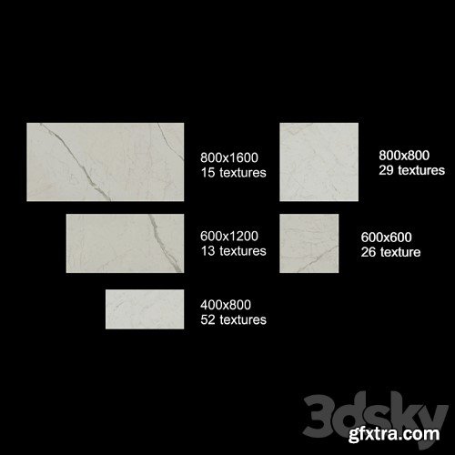 3dsky Pro - Tile Kale Elegant Marbles - Core White