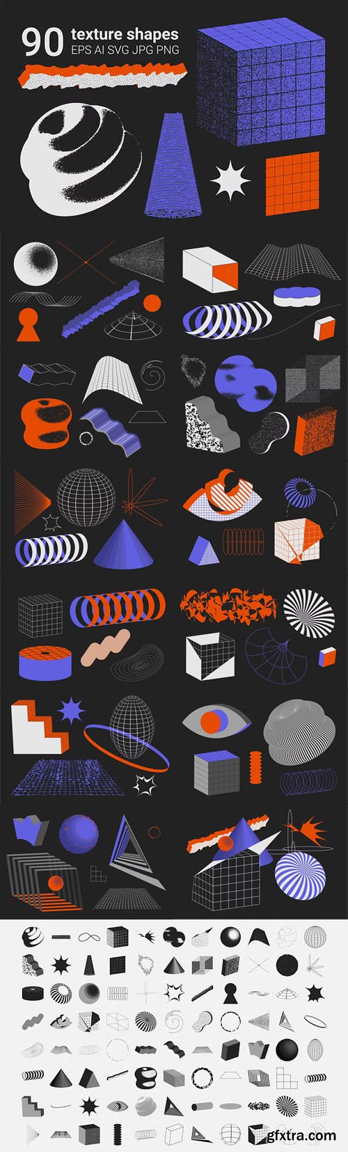 90 Vector Texture Shapes 90 Vector Texture Shapes