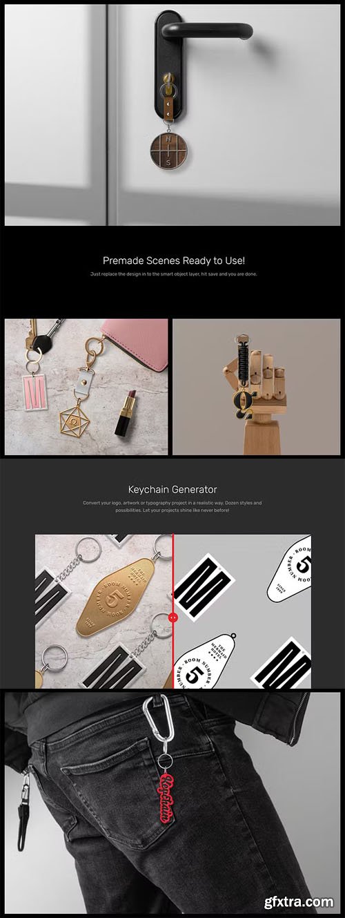 Keychain PSD Mockups - Generator
