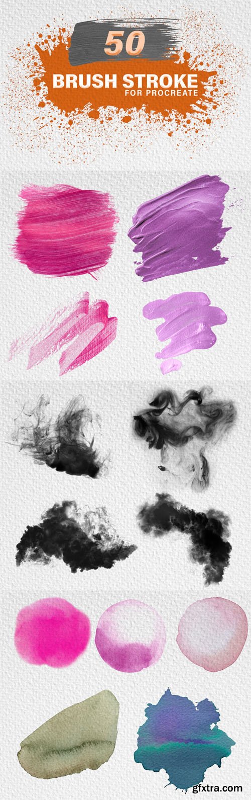 Brush Stroke Stamps - Procreate Brushes Brush Stroke Stamps - Procreate Brushes