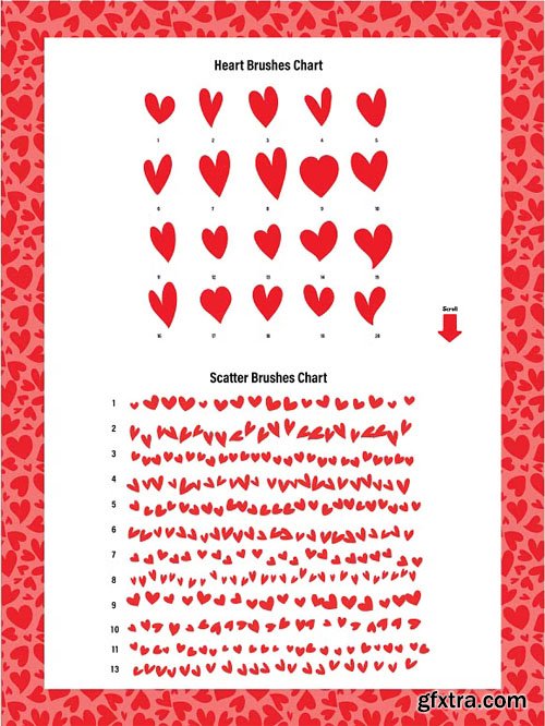 Halftone Hearts Elements - Patterns for Illustrator