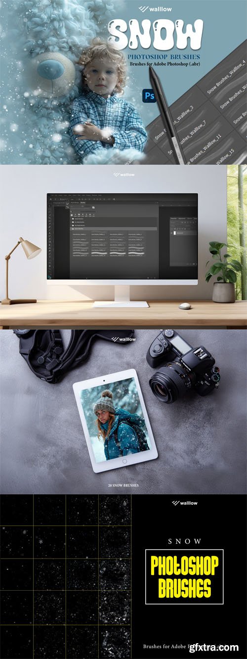 Realistic Snow Photoshop Brushes - Winter Effects Realistic Snow Photoshop Brushes - Winter Effects