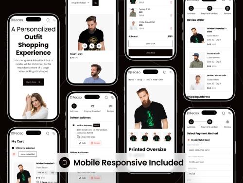 'Feaso - Shopping Ecommerce Website UI Kit'