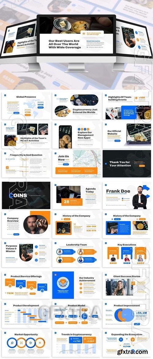 Coins - Cryptocurrency Google Slides Template 7P9H8T4