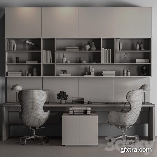 3dsky Pro - Employee Set - Office Furniture 676