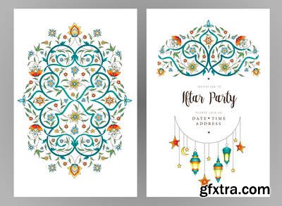 Islamic Illumination Art 51xAI Vectors