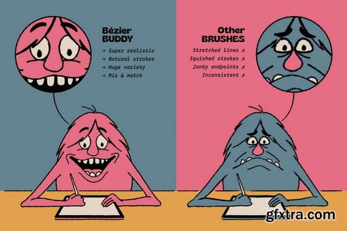 True Grit Texture Supply - Bézier Buddy - Vector Inking Brushes for Illustrator & Affinity