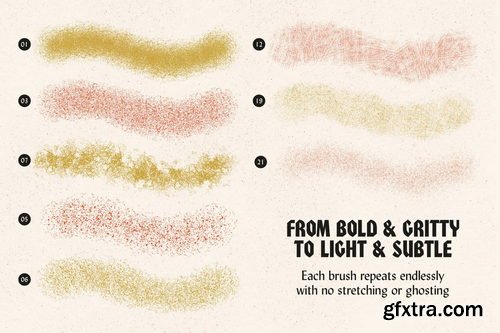 True Grit Texture Supply - Grain Shader Brush Set 30+ Ultra Shady Brushes for Multiple Apps