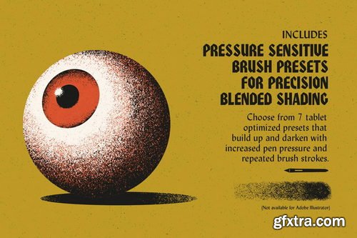 True Grit Texture Supply - Grain Shader Brush Set 30+ Ultra Shady Brushes for Multiple Apps