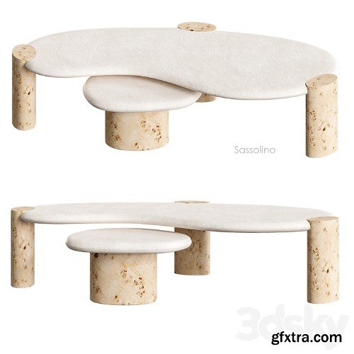 3dsky Pro - Sassolino coffee table Crate&amp;Barrel