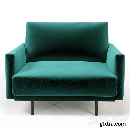 3dsky Pro - Armchair Misl Barhat Emerald