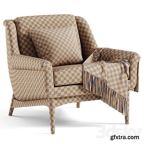 3dsky Pro - Lulu White Small Armchair