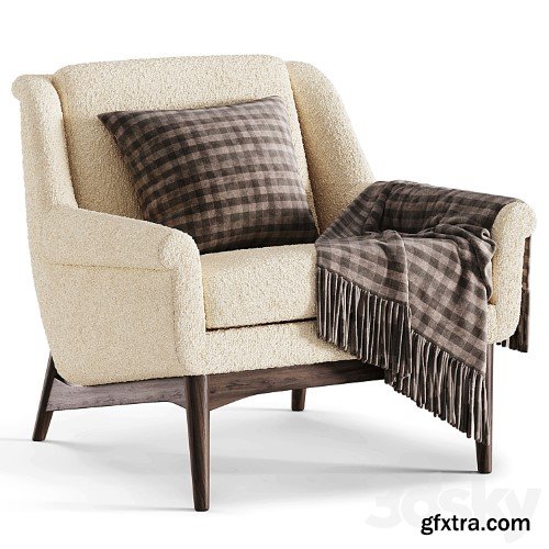 3dsky Pro - Lulu White Small Armchair