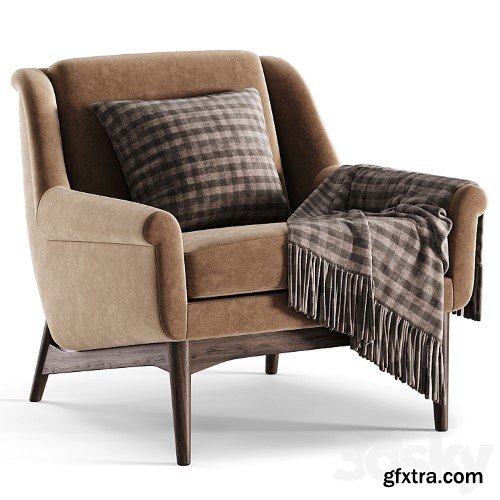 3dsky Pro - Lulu White Small Armchair