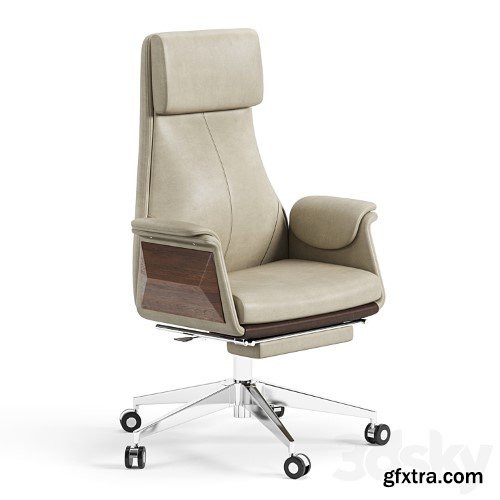 3dsky Pro - Back Adjustable Swivel Black Executive Chair